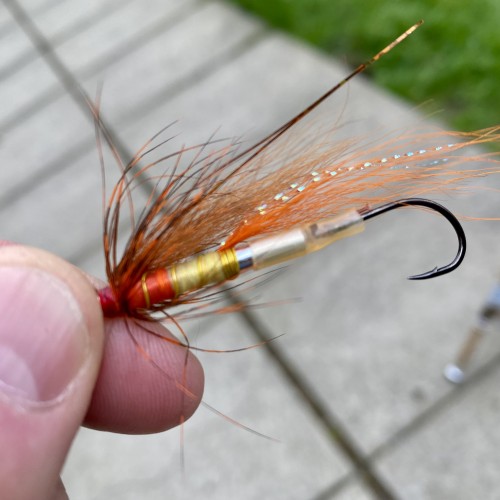 Here's a very special little creation I concocted on the River Tay 20 years ago. This deadly fly pattern is known as the 'Jock's Shrimp' and is one of the most reliable salmon fly patterns I've ever fished with especially from late August to mid October when fished deep in amongst resident salmon.