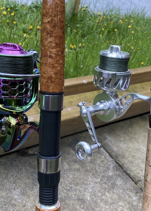 Look at this little silver Van Staal V-100 spin fishing reel. This reel is a work of art and is virtually indestructible due to its clever design and robust construction. This is my own personal spinning reel that I've had the pleasure of landing many salmon on over the last few decades.