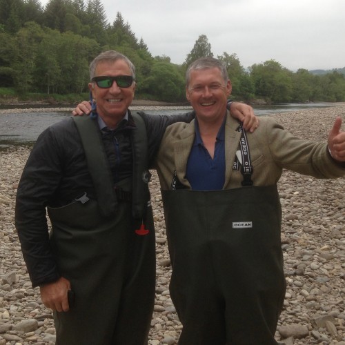 I don't need to say much about this Scottish footballing legend. I took Graeme up to the River Tummel near Moulinearn that day and he had a brief encounter with a salmon and had it been a football it would surely found the landing net!