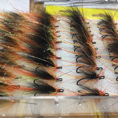 These newly tied Cascade salmon flies were made more deadly than normal with the inclusion of a few boar bristles tied into the tail. Scottish salmon simply love these flies!