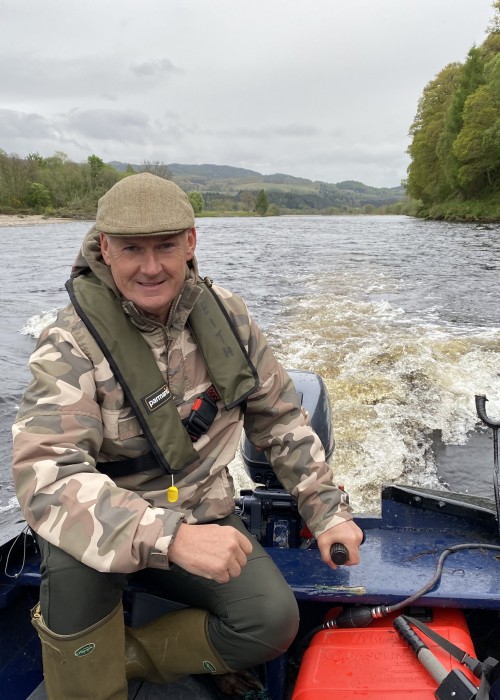 This shot was taken during early May as I was powering up through the fast water at the mouth of the Tay/Tummel confluence in the Kinnaird Beat's traditional River Tay salmon fishing boat.